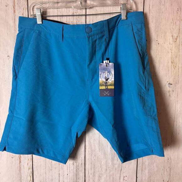 Tee Time Men's Blue  Athletic Sporty Dressy Golf  Athleisure Shorts Sz 34 - Picture 1 of 9